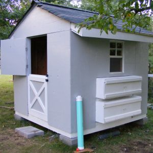 This is an 8x8 coop I built for a friend.