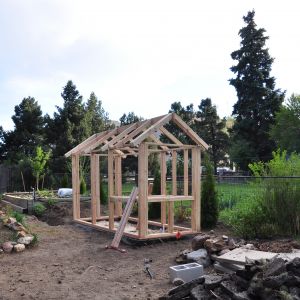Roof framing installed