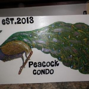 I painted this sign for my Peacock building