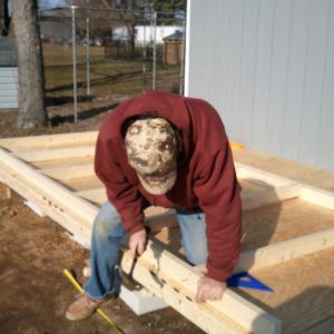 Started off from shed near our garden area and pond. My husband Billy is a great builder.