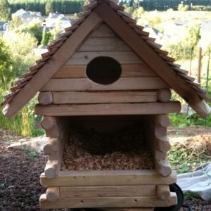 Cabin look nest boxes I built.