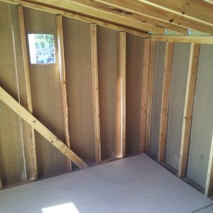 Here's a view of the inside after the floor was installed.  I'll probably have to cut more windows in it as the weather heats up.