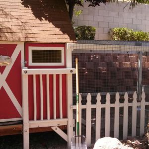 The overall length of the coop and run combined is 13 feet x 5 feet.