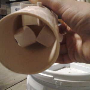 Bottom view of the port pieces just set in place and not glued yet.