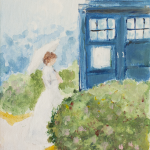 Another painting, only this one is of the TARDIS.  
And the (late) 19th century.