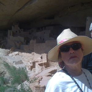Me at the cliff house of Mesa Verde