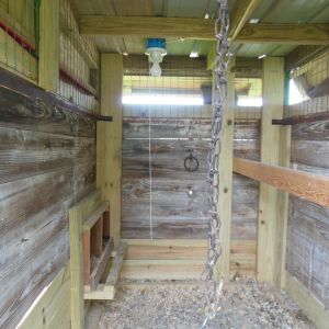 The inside of the Hen-a-bago