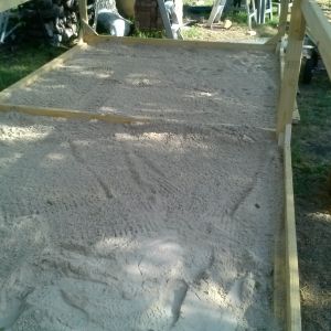 1.62 cubic yards of sand.