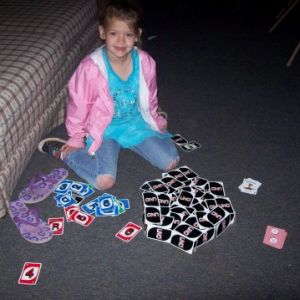 Jenna's Uno castle!