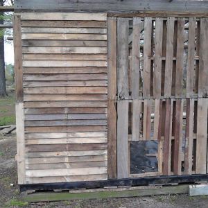 *
We used pallets for our coop my DH got them from work for free