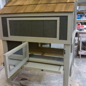 *
Chicken coop with built in chick brooder or rabbit hutch.