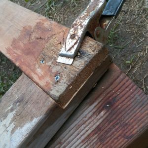 Glued, screwed, and clamped. Pre-drill your holes, and don't over do it. I used Gorilla Glue, as it super strong, but any exterior glue is good. Make sure you're squared up before hand.