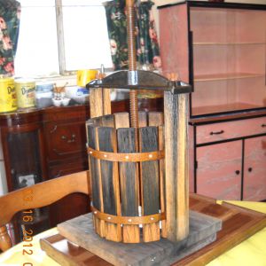 Our apple cider press.
