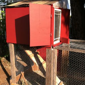 the window can be closed to keep them warm in the winter.