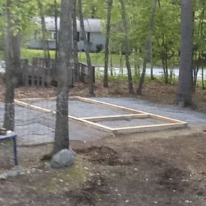 4x4 foundation laid out.