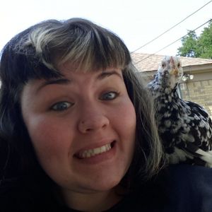 Myself and my mystery pullet Rex