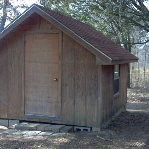 The playhouse before becoming the chicken coop.