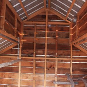 Coop inside roof