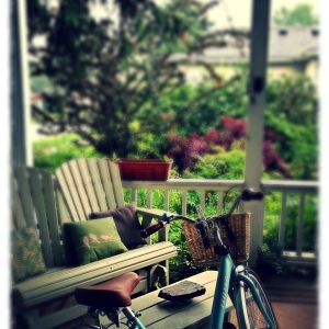 My front porch.  No chickens.  I just love this pic.