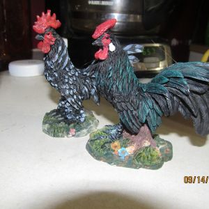 Small Rooster Figurines