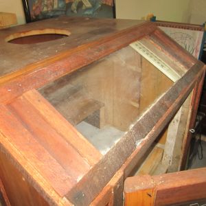 45 degree angel viewing window with thermometer mounted in window