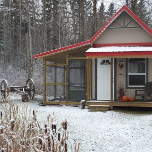 The coop after the first snow fall.