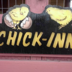 Coop where hens hatch their chicks.