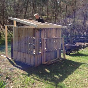 Built with pallets because they were "free".