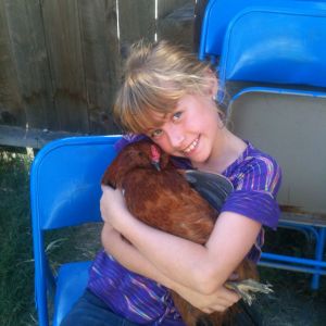 My daughter holding Nyla