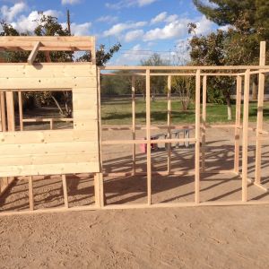 A work in progress- excited to see how it turns out! 8 ft run attached- 6 nesting boxes.