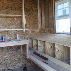 Roost and nesting boxes.