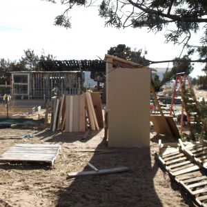 The hutch, garden area and current run.