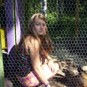 My daughter visiting the girls