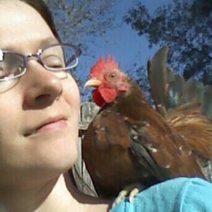 Julian the shoulder chicken.