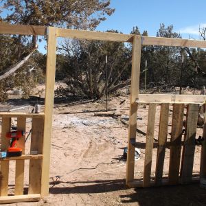 looking from the inside of future coop to future run area.