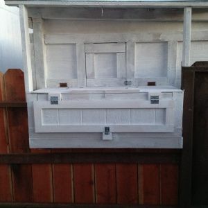 Nesting box with primer and ready for painting