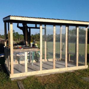 Hardware cloth going up*