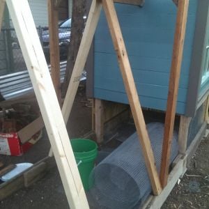 Front side of the frame for the run