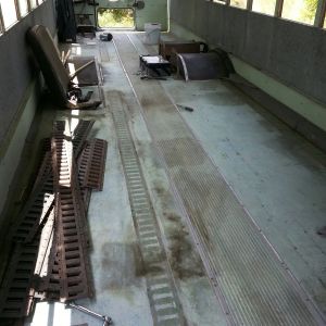 School Bus ready to be converted to a coop.