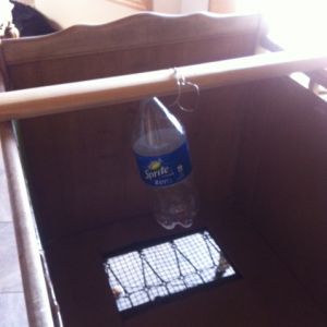 Waterbottle over "drip" hole