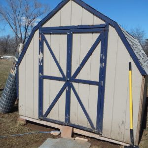 This shed we found on craigslist. It is 8 x 10 feet and has a big yard behind it that will be fenced.