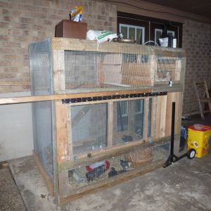 I gave an old rabbit hutch a chicken tractor make-over.