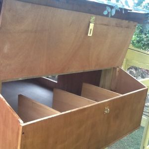Nesting box with outside access