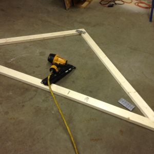 I'm using truss plates and framing nails.