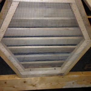 1/4x1/4 hardware cloth added to the inside of the gable vent.