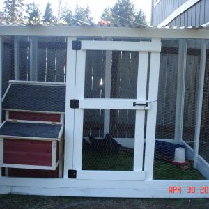 The coop and run for our 4 girls