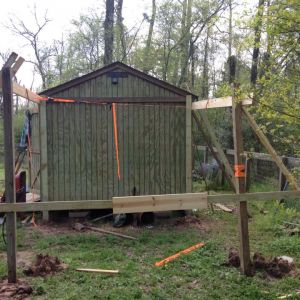 Coop/goat barn in progress