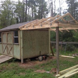 Coop/goat barn in progress
