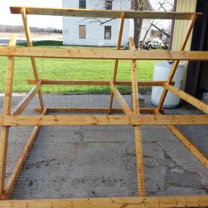 The frame of the coop
