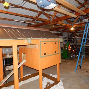 got the roof on doing some painting